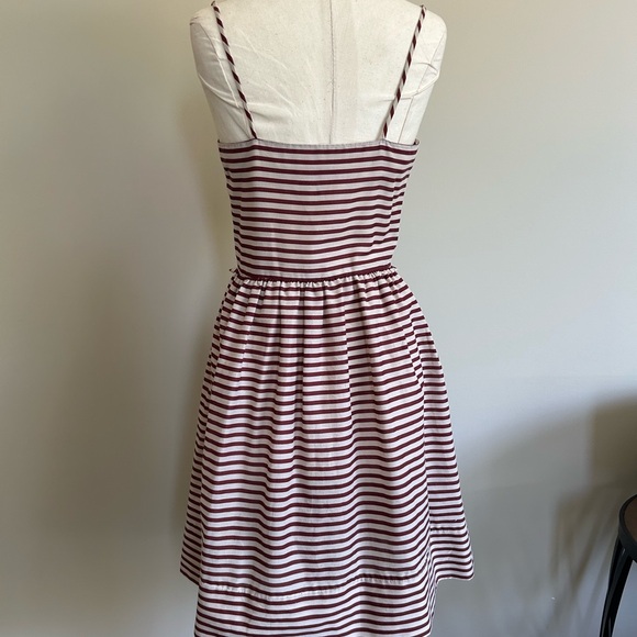 Vintage 1970s Striped Button Front Dress - Picture 3 of 4